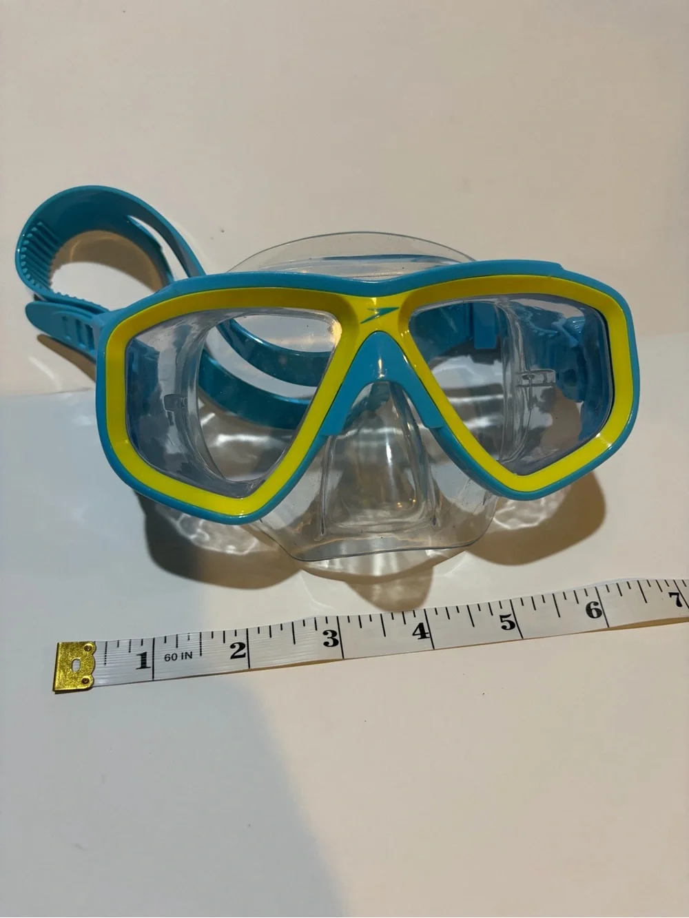 Kids Blue & Yellow Speedo Swim Mask - Lightweight Snorkel Goggles
